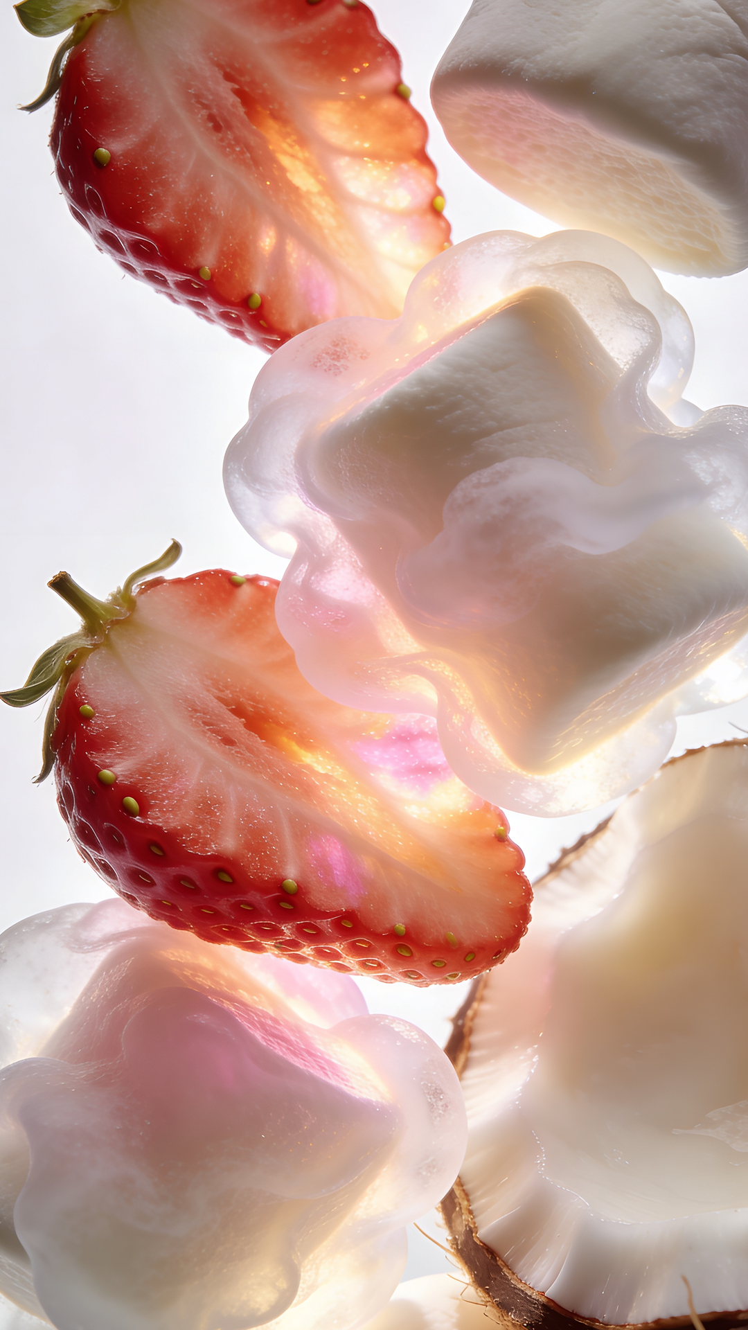 marshmallow+strawberry+coconut