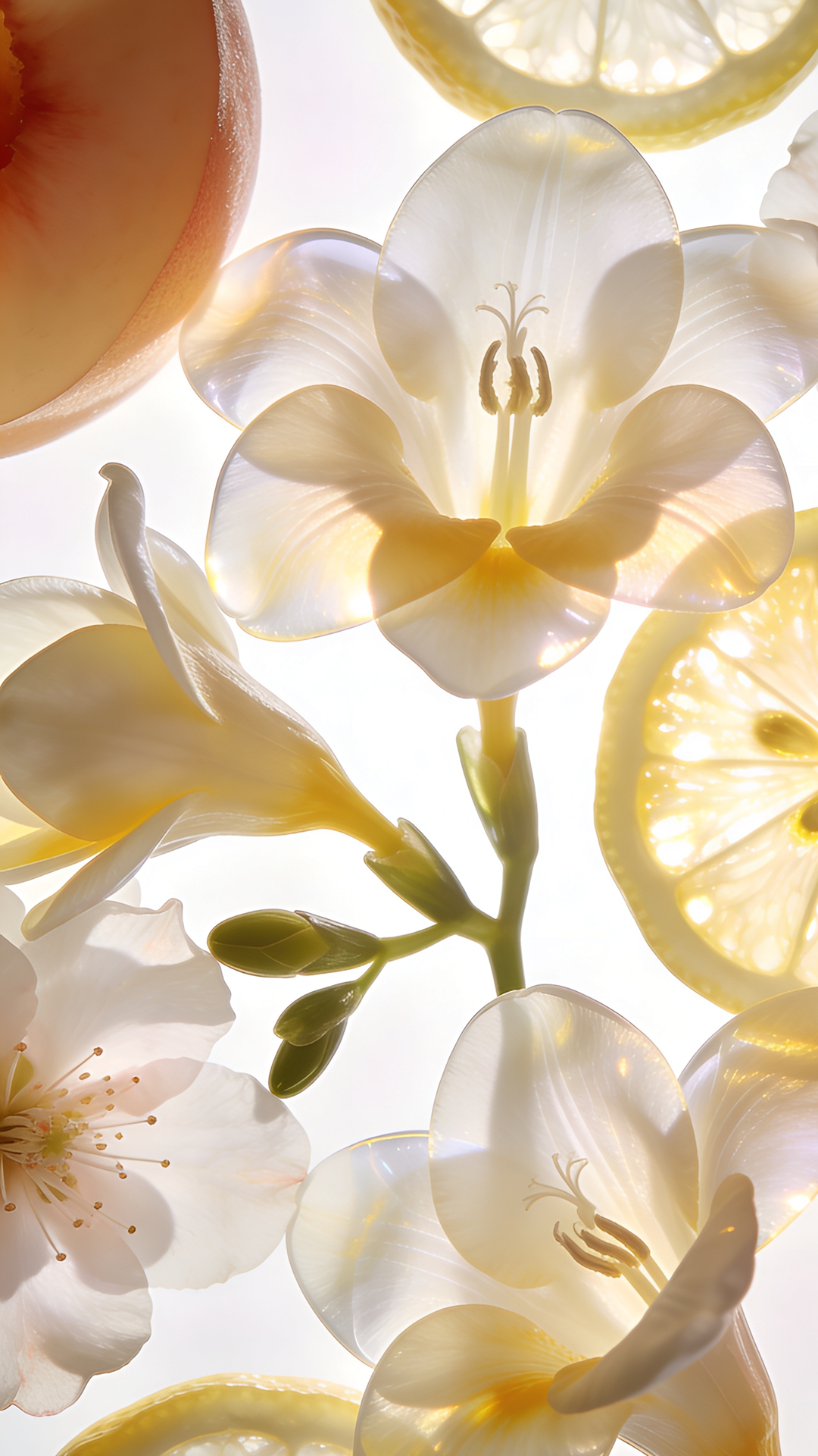 freesia+lemon+nectarine blossom